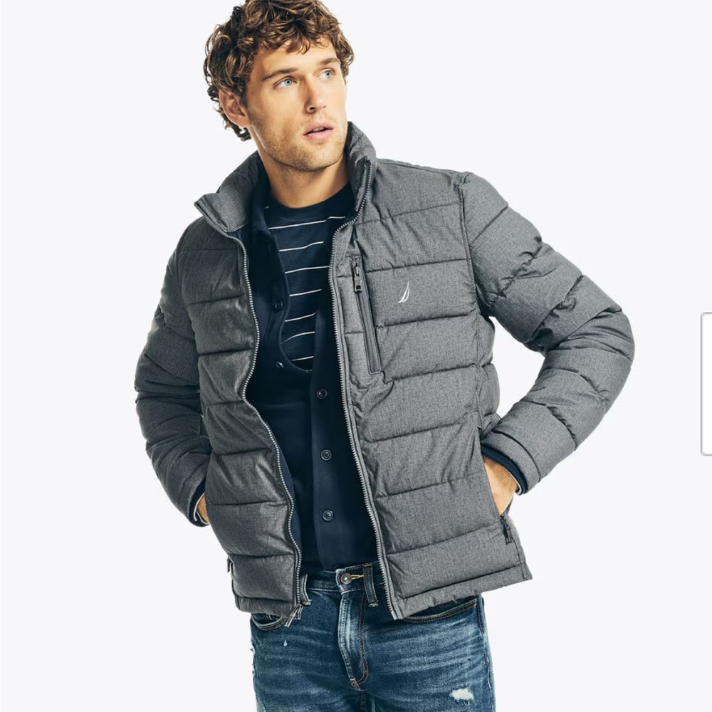 Nautica - Men's Puffer Jacket with Stretch - Water / Wind Resistant - Small